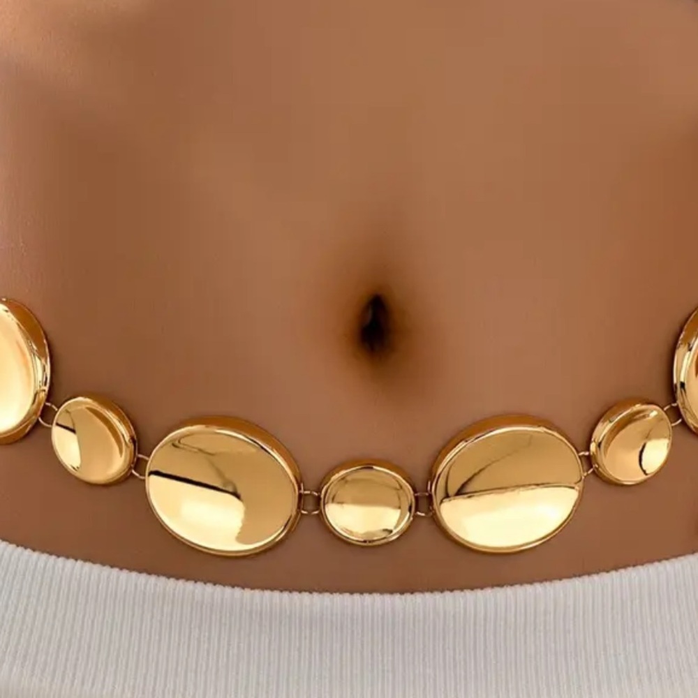 Gold Plated Women's Statement Belt